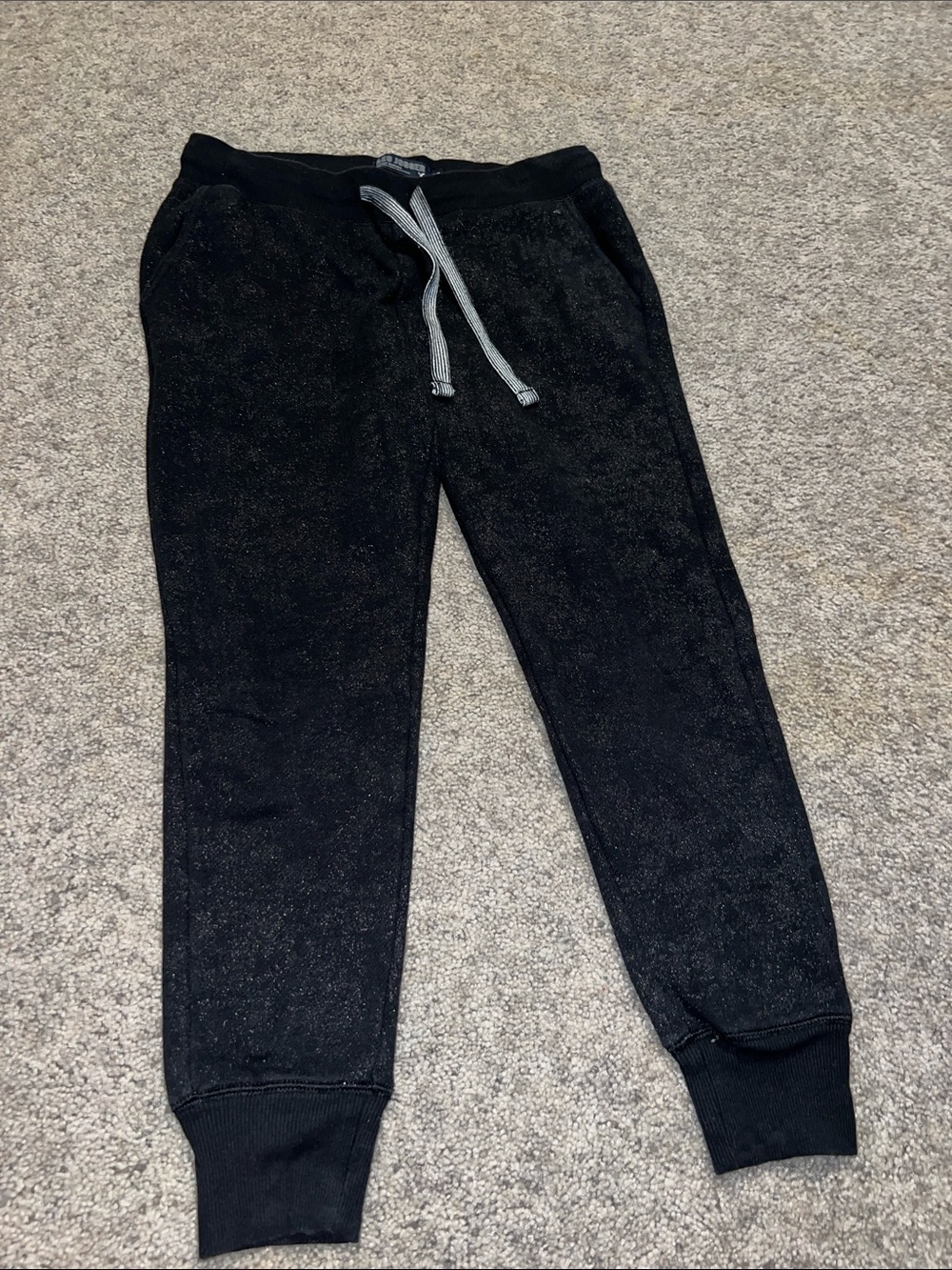American Eagle Outfitters Black Metallic Sparkle Joggers